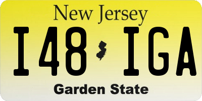 NJ license plate I48IGA