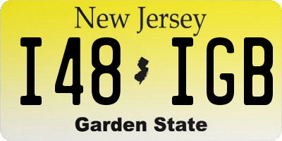 NJ license plate I48IGB
