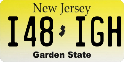 NJ license plate I48IGH