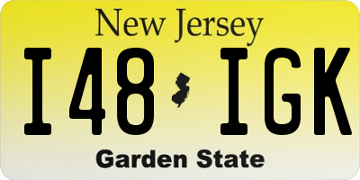 NJ license plate I48IGK