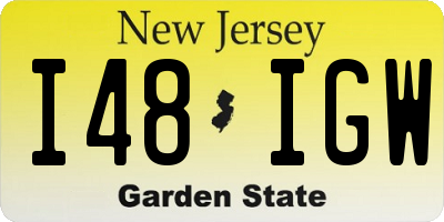 NJ license plate I48IGW