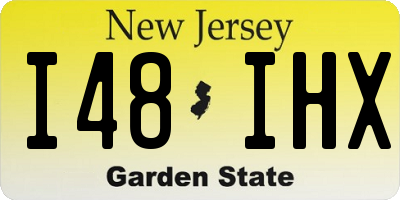NJ license plate I48IHX
