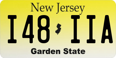 NJ license plate I48IIA