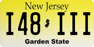 NJ license plate I48III