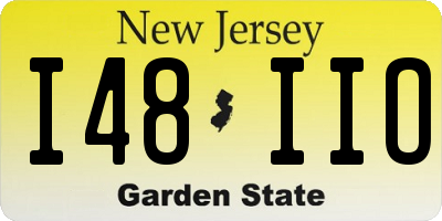 NJ license plate I48IIO