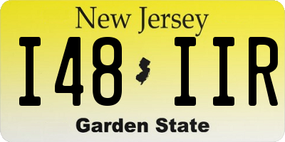 NJ license plate I48IIR