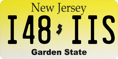 NJ license plate I48IIS