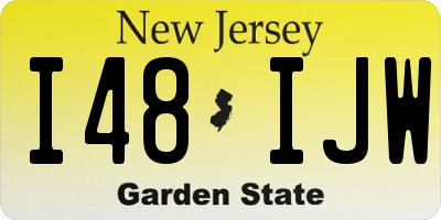 NJ license plate I48IJW