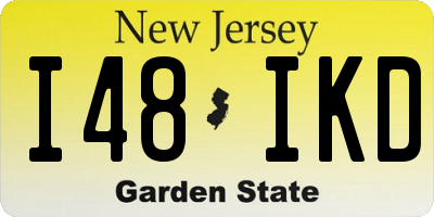 NJ license plate I48IKD