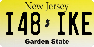 NJ license plate I48IKE