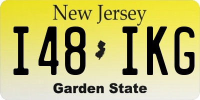 NJ license plate I48IKG