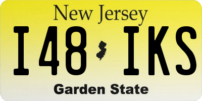 NJ license plate I48IKS