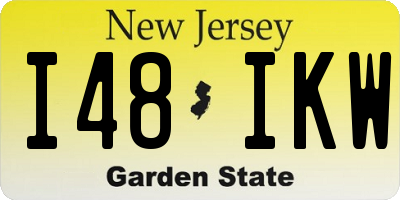 NJ license plate I48IKW