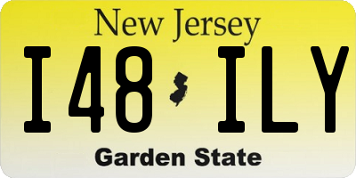 NJ license plate I48ILY