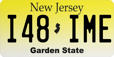NJ license plate I48IME