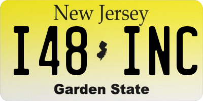 NJ license plate I48INC