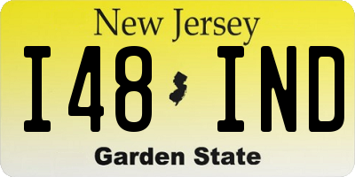 NJ license plate I48IND