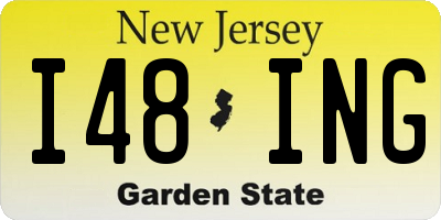 NJ license plate I48ING