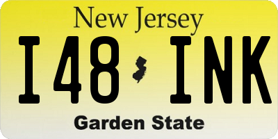NJ license plate I48INK