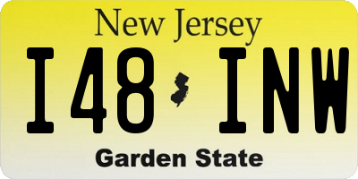 NJ license plate I48INW