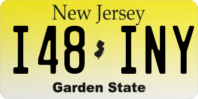 NJ license plate I48INY