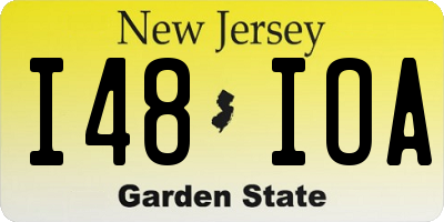 NJ license plate I48IOA