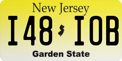 NJ license plate I48IOB