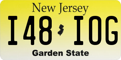 NJ license plate I48IOG