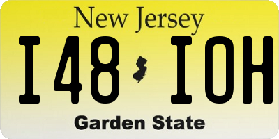 NJ license plate I48IOH