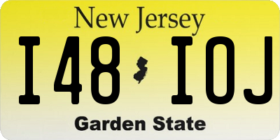 NJ license plate I48IOJ