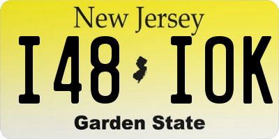 NJ license plate I48IOK