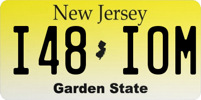 NJ license plate I48IOM
