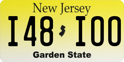 NJ license plate I48IOO