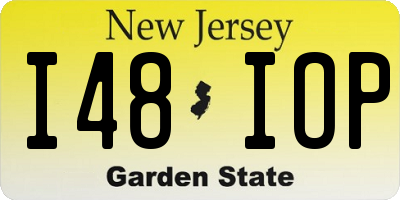 NJ license plate I48IOP