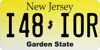 NJ license plate I48IOR
