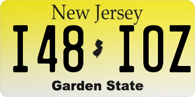NJ license plate I48IOZ
