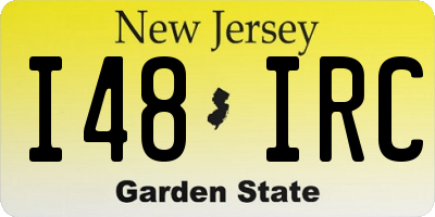 NJ license plate I48IRC