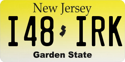 NJ license plate I48IRK