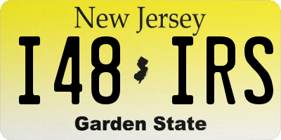 NJ license plate I48IRS