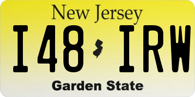 NJ license plate I48IRW