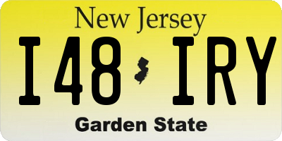 NJ license plate I48IRY