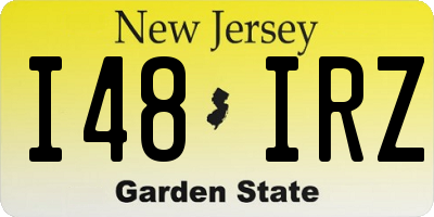 NJ license plate I48IRZ