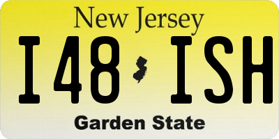 NJ license plate I48ISH