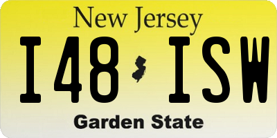 NJ license plate I48ISW