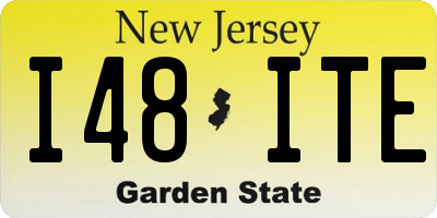 NJ license plate I48ITE