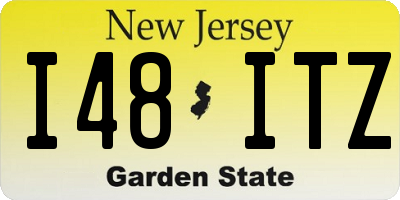 NJ license plate I48ITZ