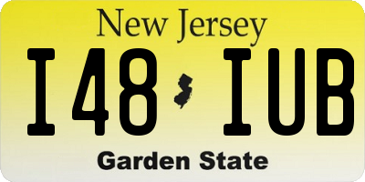 NJ license plate I48IUB