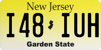 NJ license plate I48IUH
