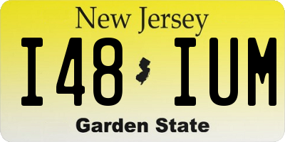 NJ license plate I48IUM
