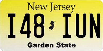 NJ license plate I48IUN